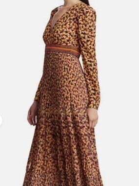 Saloni Dress 100% silk In Pemala Sun xs